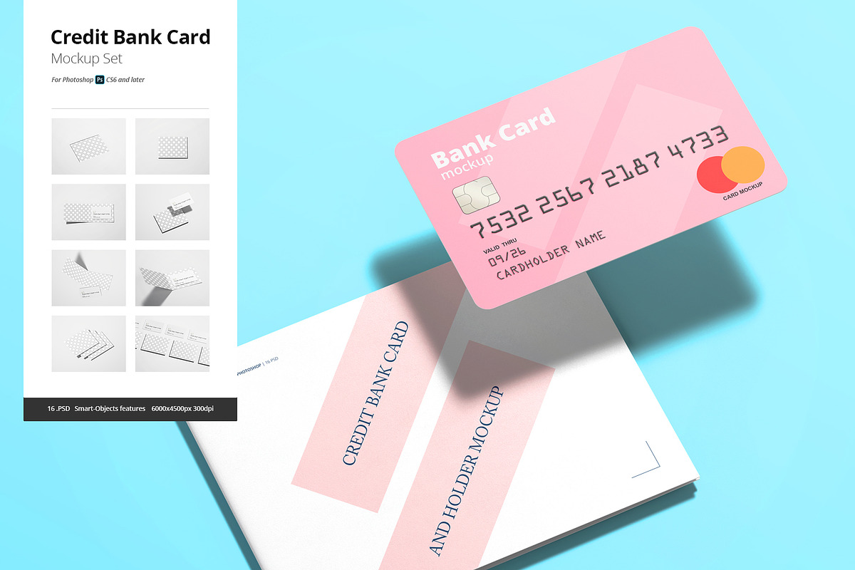 Credit / Bank Card Mockup, a Merchandise Mockup by WebAndCat (Photo 1 of 11)