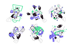 Gambling people bet on sports online, a Sport Illustration by PaperTrident