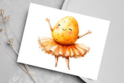 Watercolor Funny Potato Clipart, an Illustration by Canvas Craft (Thumbnail 7 of 8)