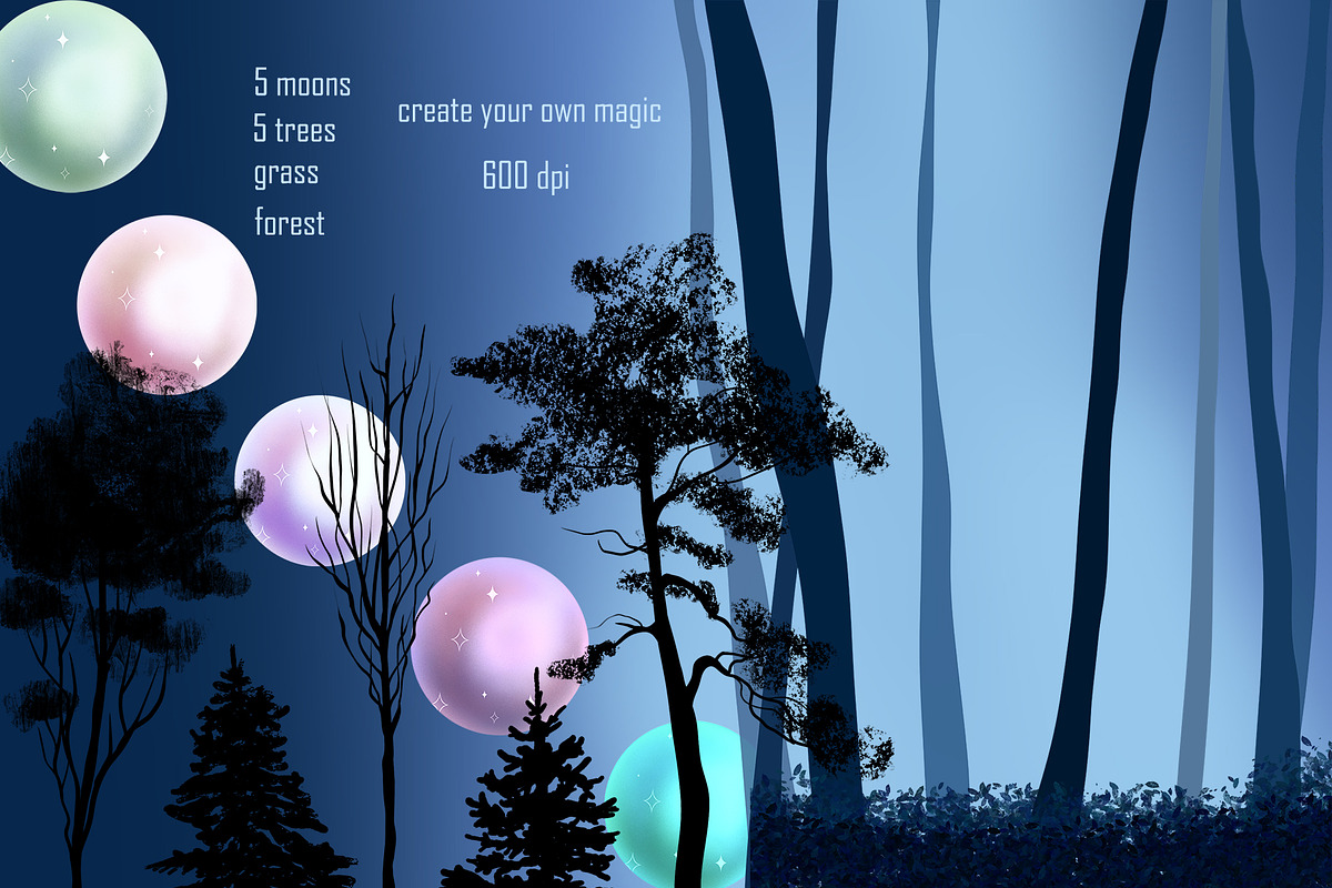 NIGHT FOREST MAGIC. FAIRY ANIMALS, an Animal Illustration by ArtOLB (Photo 13 of 13)