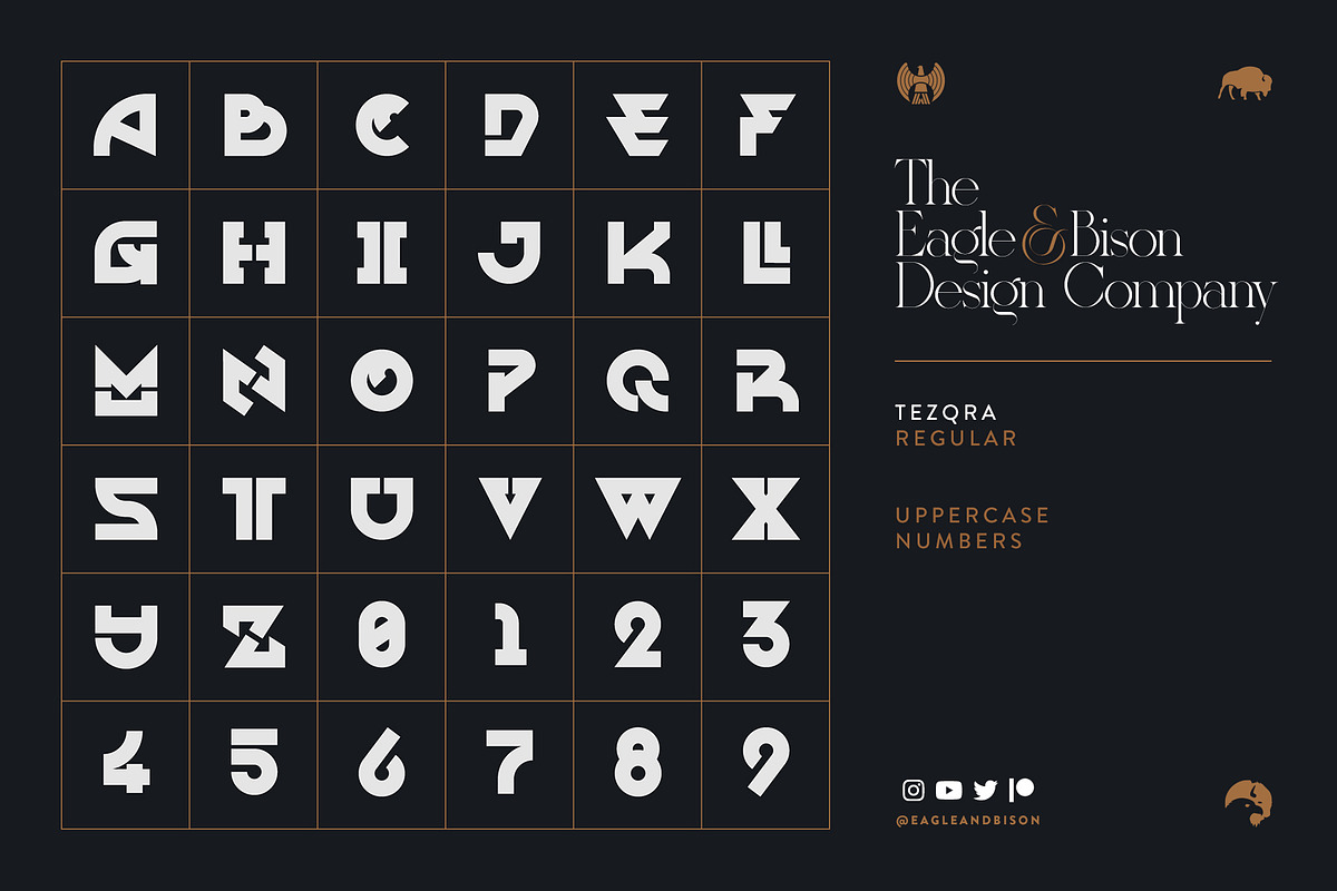 Tezqra, a Font by Eagle & Bison Design Co. (Photo 2 of 2)