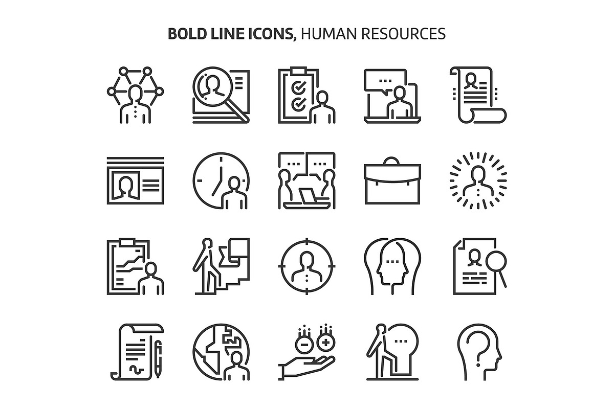 Bold Line Icons, an Outline Icon by Howcolour (Photo 79 of 151)