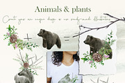 Watercolor Camping Clipart, a Person Illustration by NataliArkushArt (Thumbnail 12 of 24)