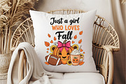 Just a Girl Who Loves Fall Png,, an Illustration by DreamCafeArt (Thumbnail 6 of 7)