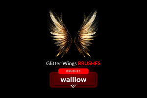 Glitter Wings Photoshop Brushes