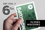 Flyer mockups set [A6], a Print Template by Formelier (Thumbnail 1 of 5)