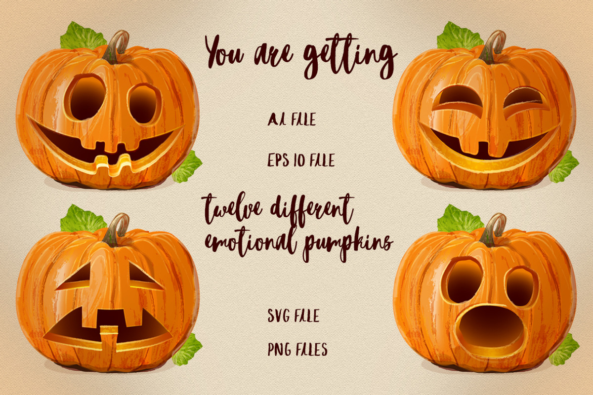Halloween Pumpkin illustrations, an Illustration by Indie Khisa (Photo 2 of 8)