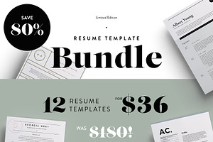Major Resume Bundle | 80% off!