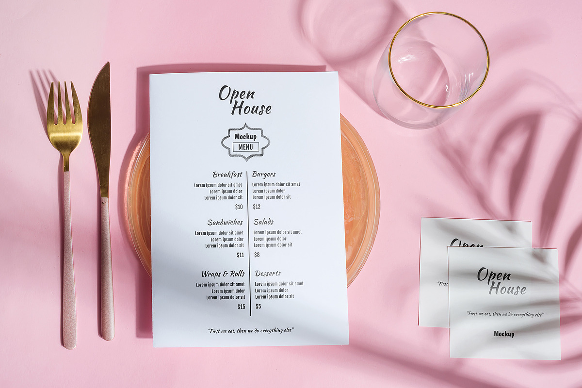 Menu Event Mockups Bundle, a Brochure Template by YuMyart (Photo 2 of 12)
