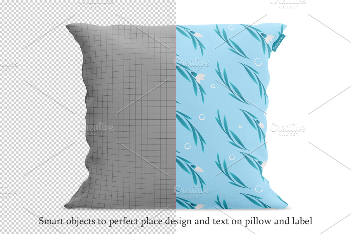 Square pillow mockup. Product mockup, a Mockup by NatalyaZelenova (Photo 2 of 5)