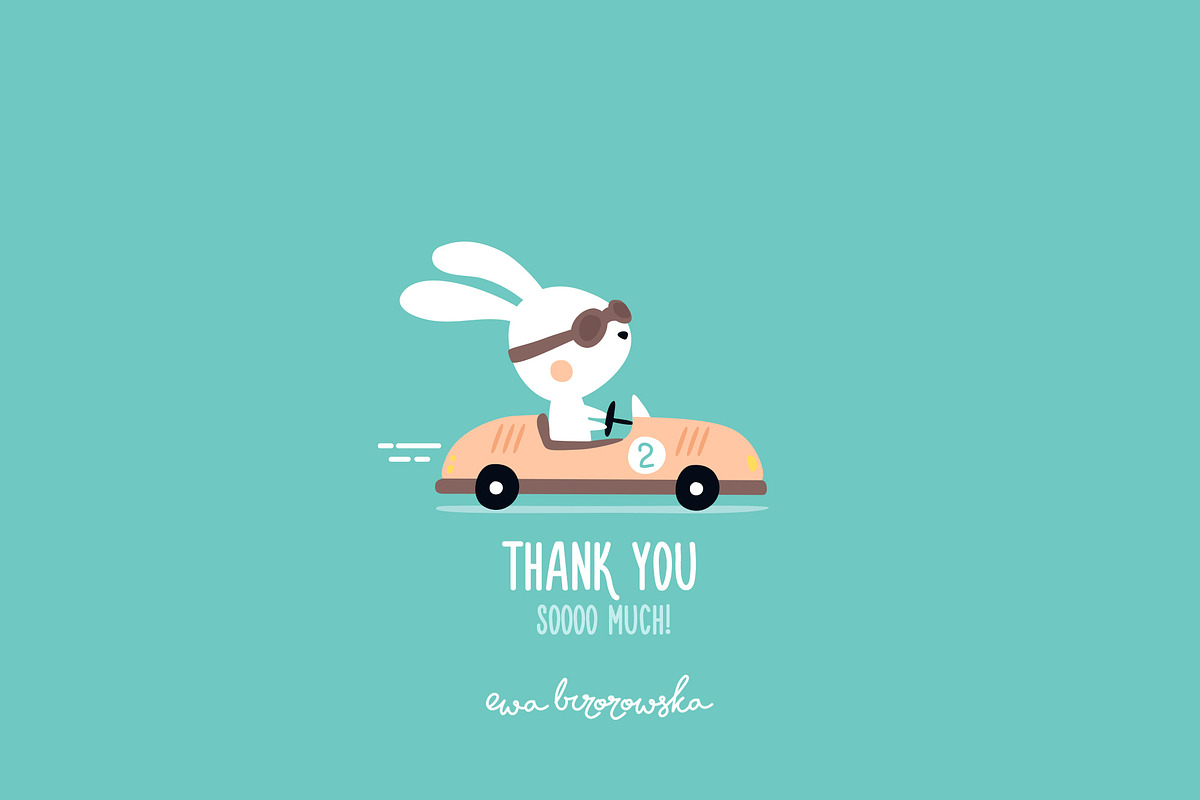 Bunny Race - Vector Pattern & Prints, a Pattern Graphic by Brzozowska (Photo 8 of 8)