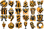 New Year Watercolor Clipart, a Seasonal Illustration by Pixels.Craft (Thumbnail 5 of 5)