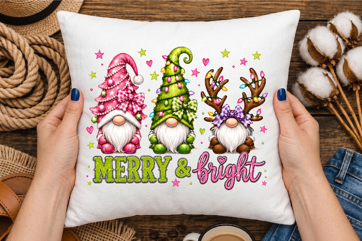 Merry & Bright PNG Sublimation, a Seasonal Illustration by designcity5 (Photo 3 of 4)