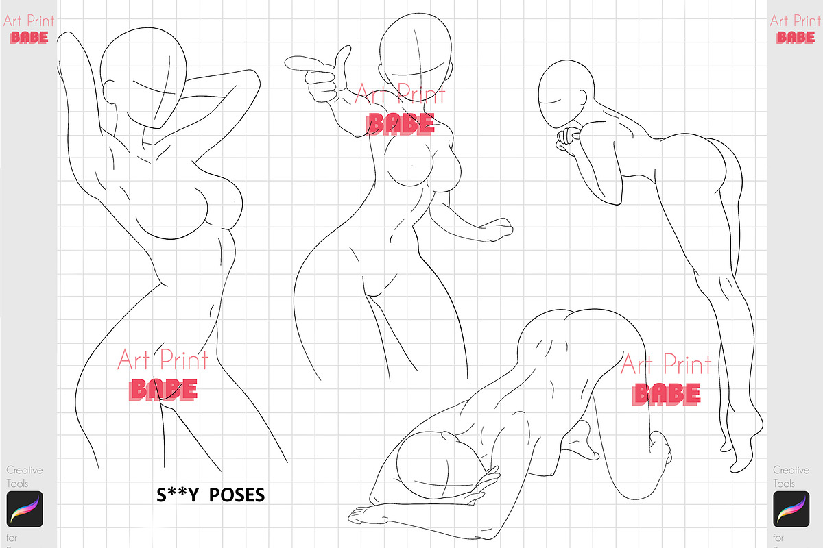 Anime Girl Maker Procreate Character, a Brush Add-On by ArtPrintBabe (Photo 7 of 10)