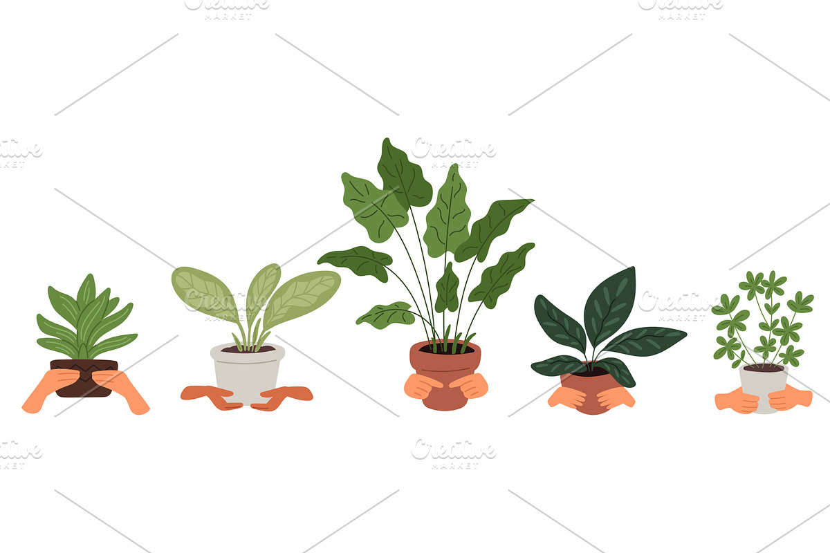 Mens and womens hands holding indoor, an Object Illustration by Vectorbuum