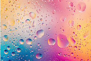 Luminous Abstract colorful drops, an Illustration by Ylivdesign