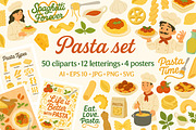 Pasta Set, a Food Illustration by ananastya (Thumbnail 1 of 8)