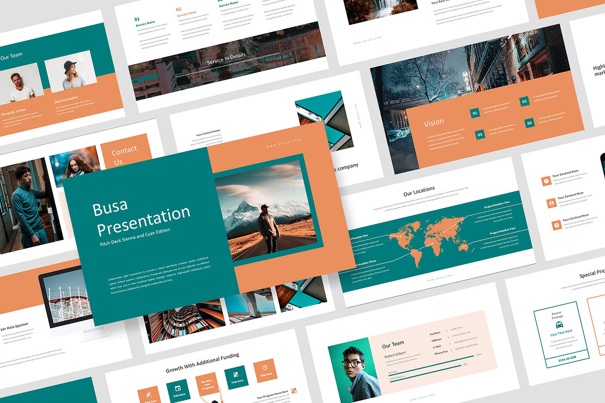 Busa : Pitch Deck Keynote, a Presentation Template by Punkl Camp (Photo 1 of 9)