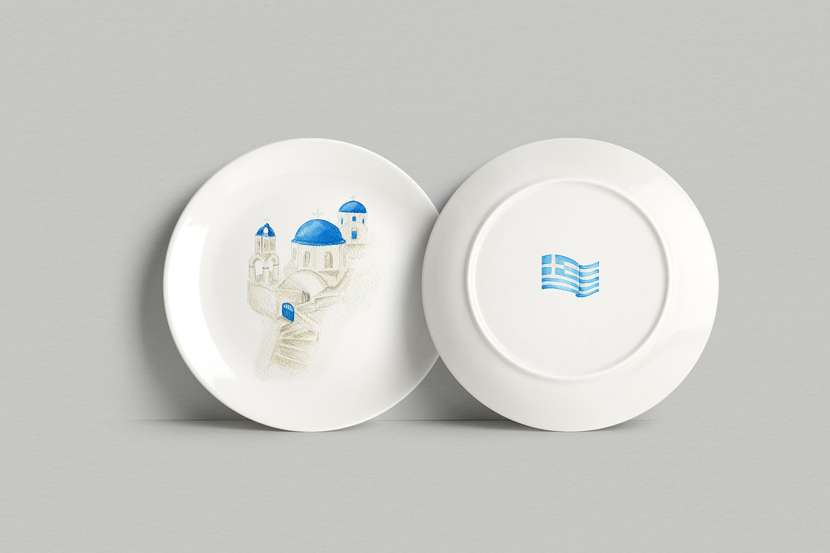 Santorini Greece Watercolor Clipart, an Object Graphic by svetlanaARTdreams (Photo 9 of 12)