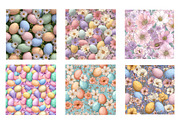 Pastel Easter flowers pattern, an Illustration by Designworld (Thumbnail 2 of 4)