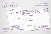 Planners Cosmos Flowers, a Stationery Template by L- design studio (Thumbnail 3 of 4)
