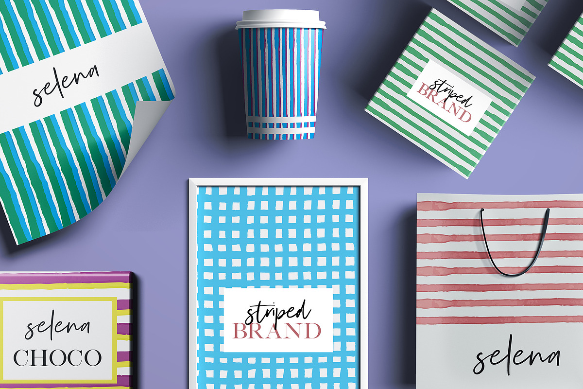 Watercolor Stripe Pack, a Pattern Graphic by Qamber Designs & Media (Photo 3 of 4)