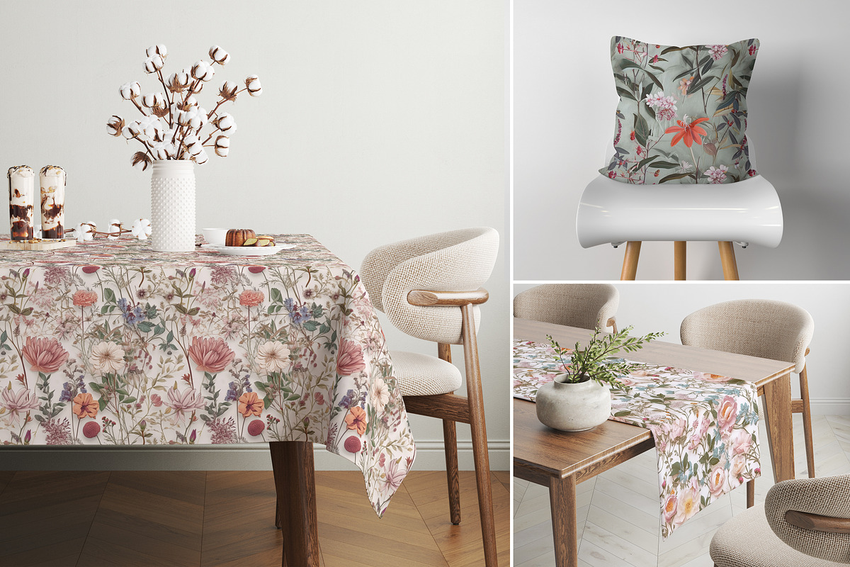 Paper Cut Floral Pattern Set, a Pattern Graphic by Ninterints (Photo 5 of 14)
