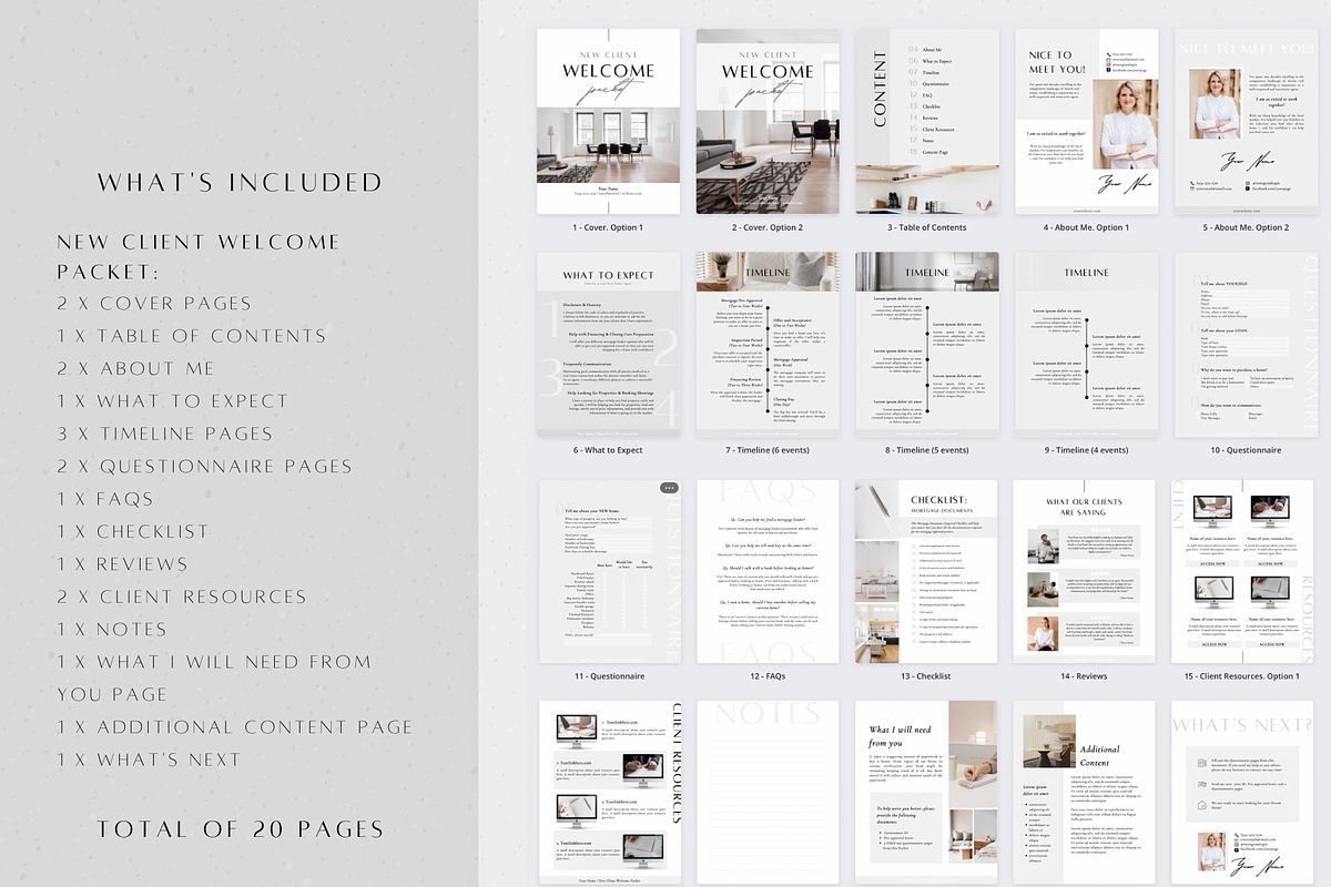 Buyer Bundle: Welcome Exit Packets, a Brochure Template by ZoaniDesign (Photo 2 of 10)
