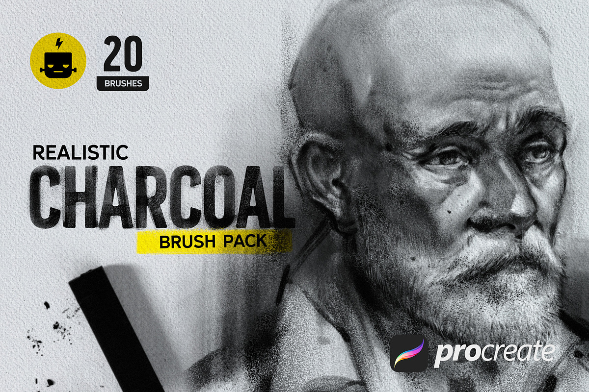 Realistic Charcoal Procreate Brushes