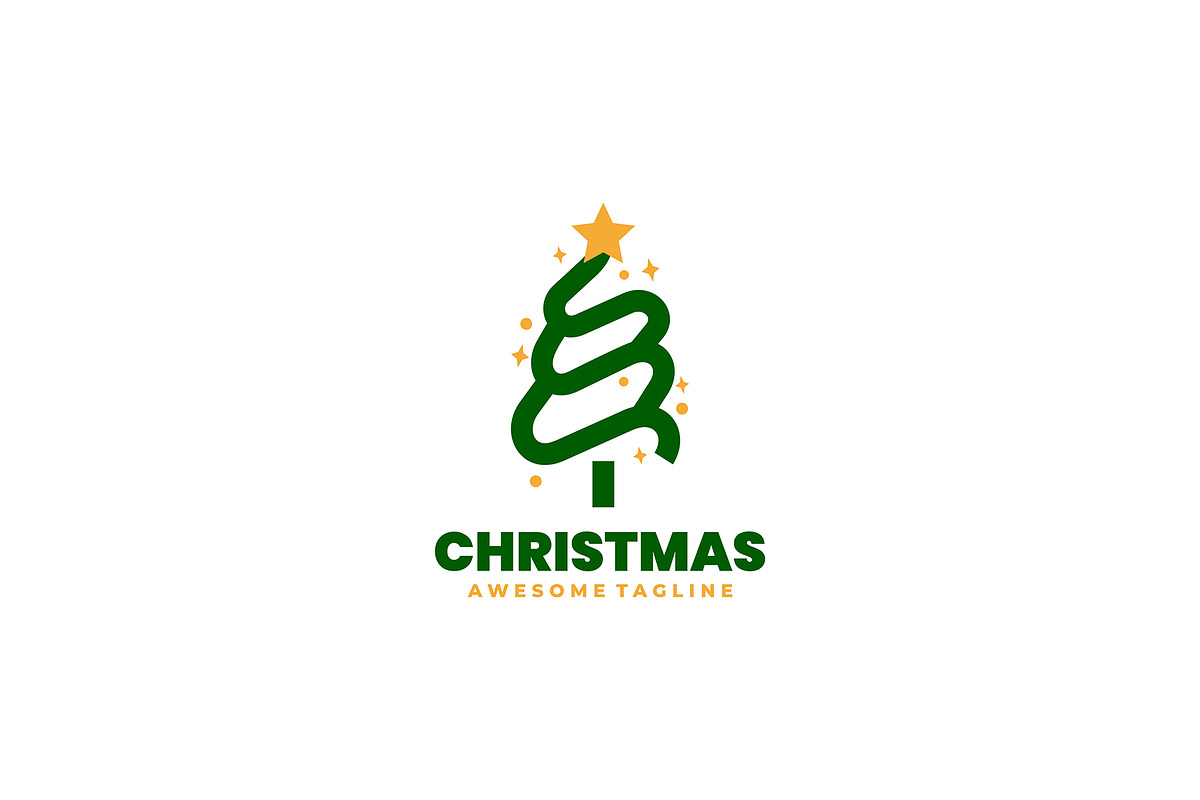 Christmas Line Art Logo, a Branding & Logo Template by Artnivora.Std