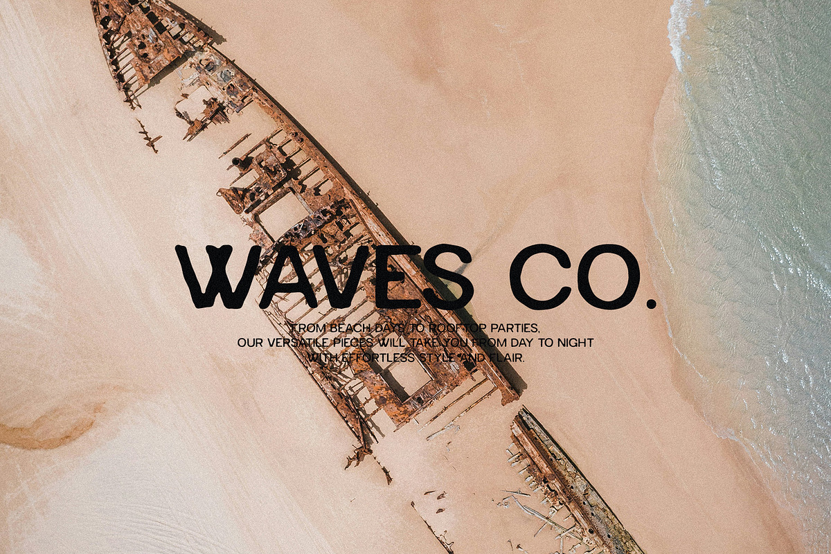 Sea & Shell - Vintage Sans Serif, a Sans Serif Font by Mikhail Kitsune (Photo 3 of 8)
