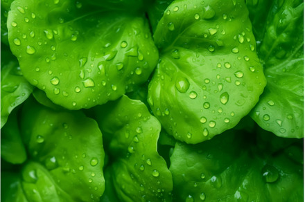 Lettuce leaves water closeup, a Food & Drink Photo by Ylivdesign