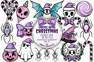 Pastel & Spooky Christmas Patterns