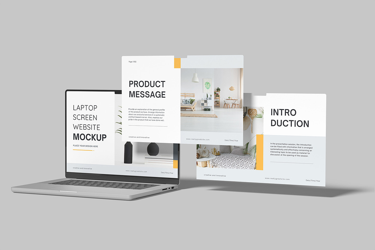 Laptop Screen Website Mockup, a Device Mockup by Amigos__46 (Photo 5 of 10)