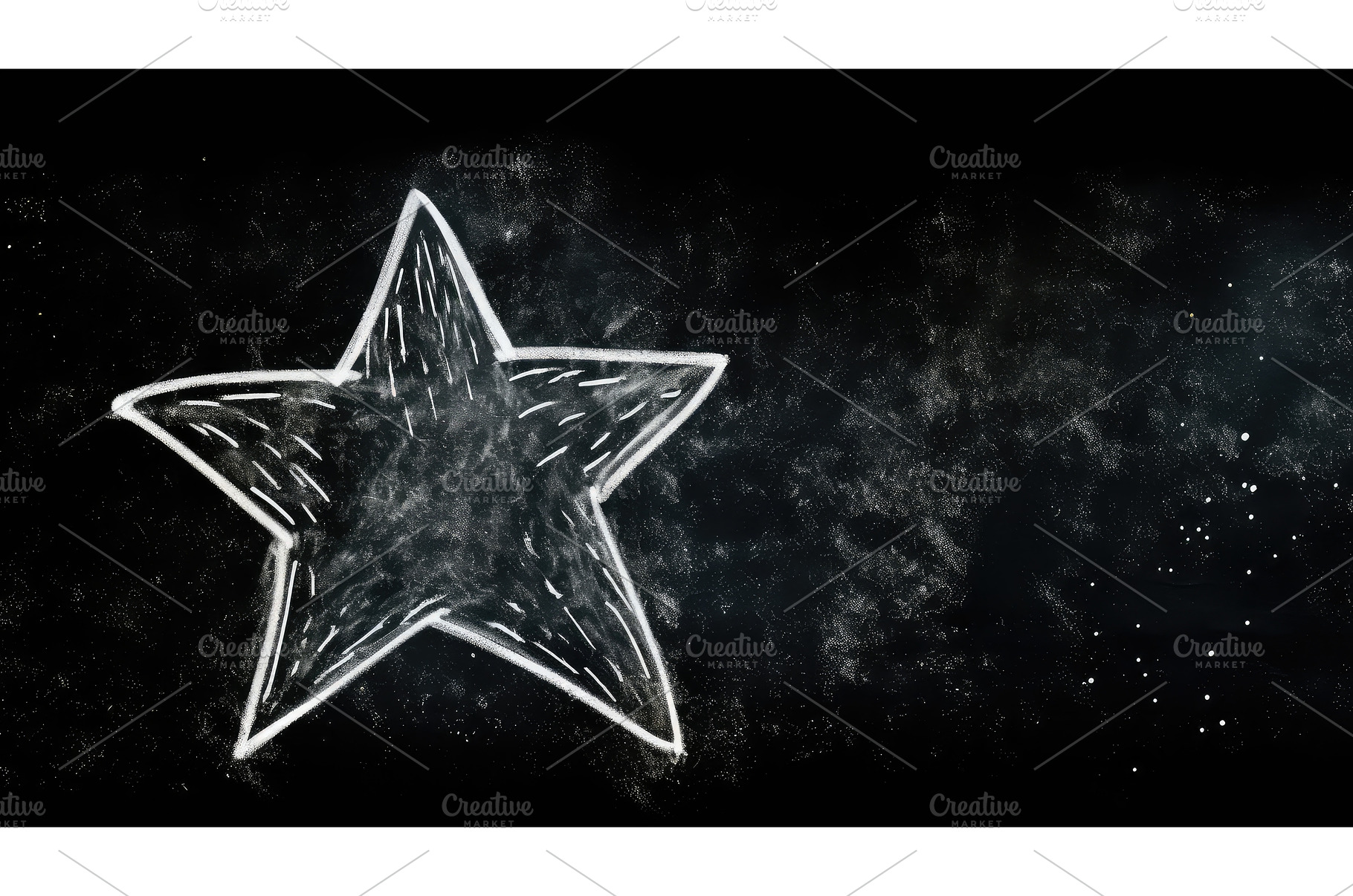 blackboard doodle star ai generated, a Background Photo by pikepicture
