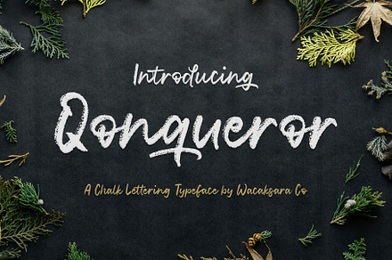 Qonqueror Typeface, a Handwritten Font by Wacaksara Co.