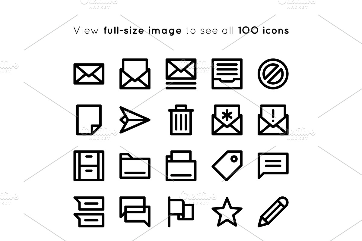 BOLD Basic User Interface Icons, an Outline Icon by Side Project (Photo 5 of 6)