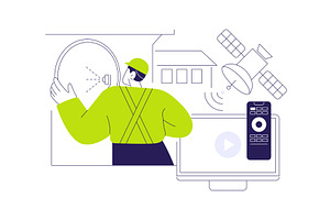 Satellite television abstract, an Illustration by Visual Generation