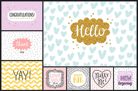 Happy cards set, a Card Template by Stolenpencil