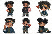 Valentine Holiday Black Boy Clipart, an Illustration by Black Bird Studio (Thumbnail 6 of 6)
