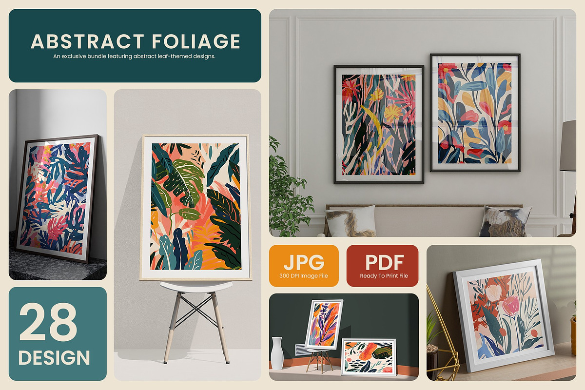 103.Abstract Foliage, a Background Graphic by Vibrand Studio (Photo 7 of 9)
