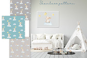 Watercolor cute bunny pattern JPEG, a Pattern Graphic by SleptArt (Thumbnail 4 of 5)