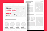 Wireframe Landing Page Layout, an UI Kit Template by CreativeShaper (Thumbnail 1 of 6)