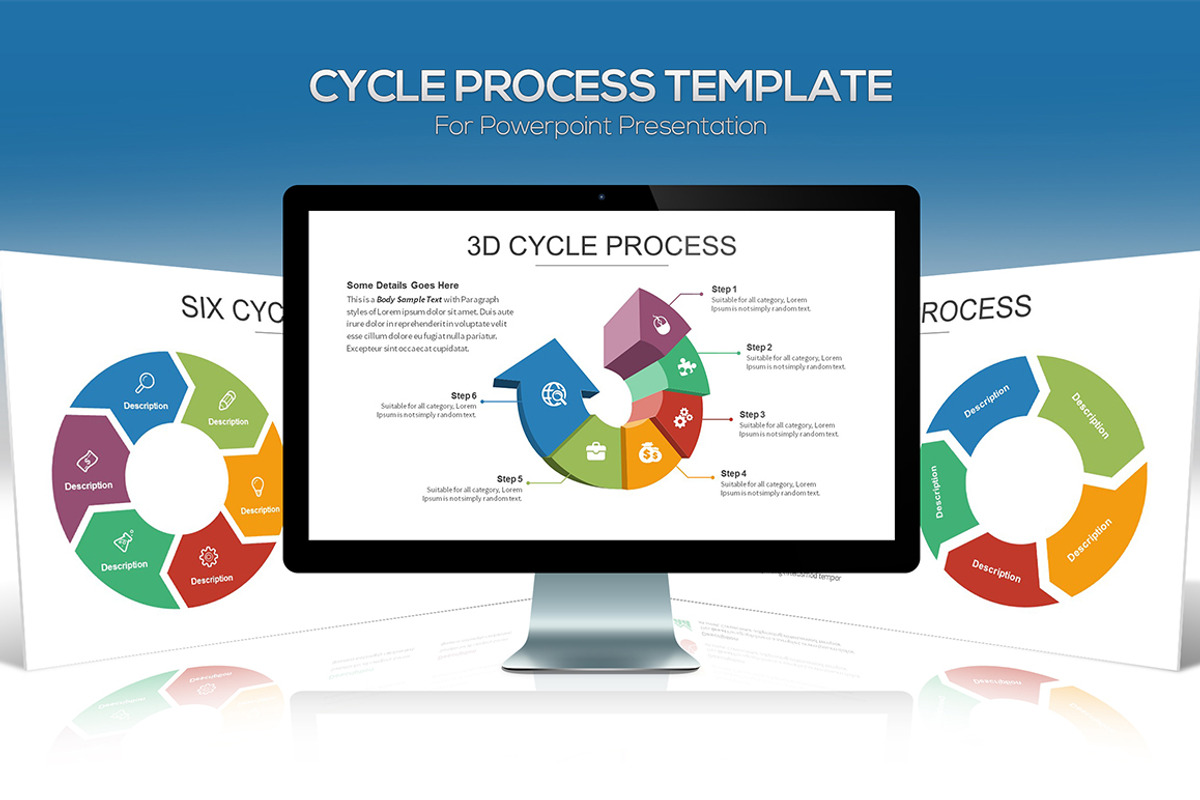 Cycle Process Powerpoint Template, a Presentation Template by SlideFactory