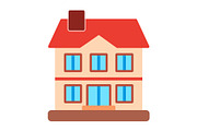 Double Story House Flat Icon, a Duotone Icon by Pexelpy (Thumbnail 1 of 2)