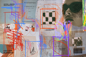 Retro Paper Aesthetics Collage