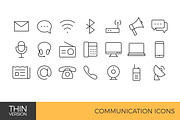 Communication Thin Line Icon set, an Outline Icon by Woo Graphics (Thumbnail 2 of 3)