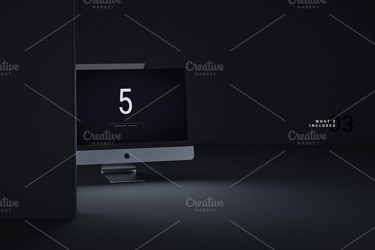 Dark Gravity iMac, a Product Mockup by manfredicalamai (Photo 3 of 5)