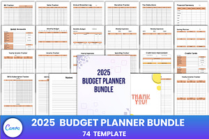 2025 Budget Planner Bundle Canva