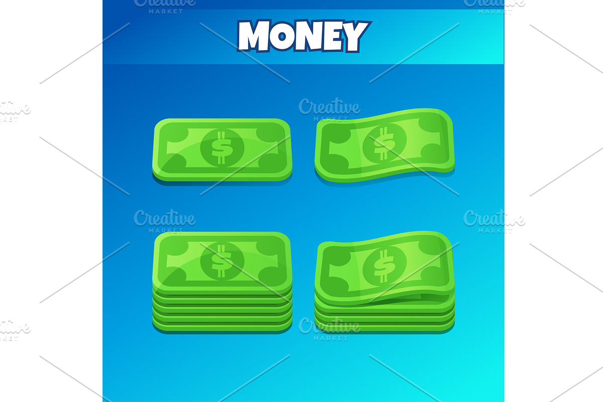 Cartoon money set. Collection of, a Finance Illustration by BabySofja